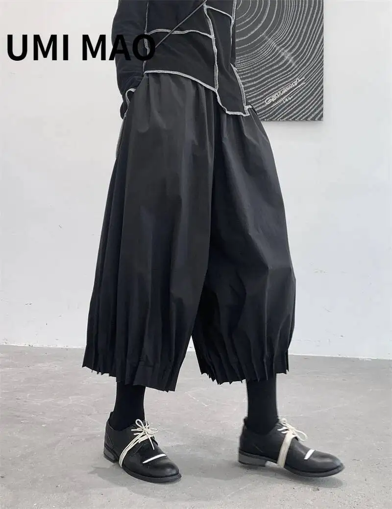 UMI MAO темные модные повседневные брюки осень-зима мягкие модели утолщенные теплые повседневные брюки дизайнерские брюки для мужчин и женщин Y2K