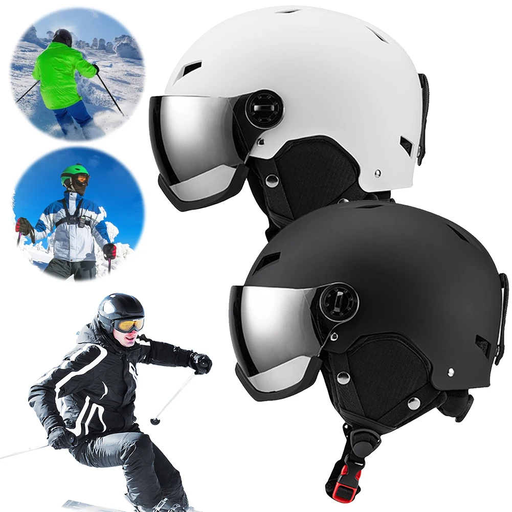 Winter Ski Helmet with Goggles Skiing Helmet ABS Shell Protective EPS Foam Safety Helmet for Men Women Youth