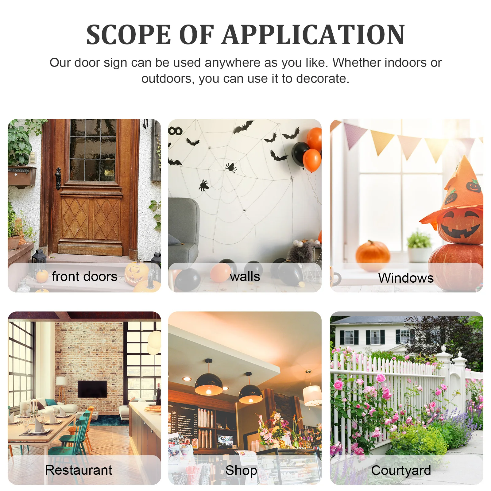 

Welcome Card Ornaments Halloween Door Decoration Plaque for Wall Decorations The Sign Spider Porch Wood Hanging