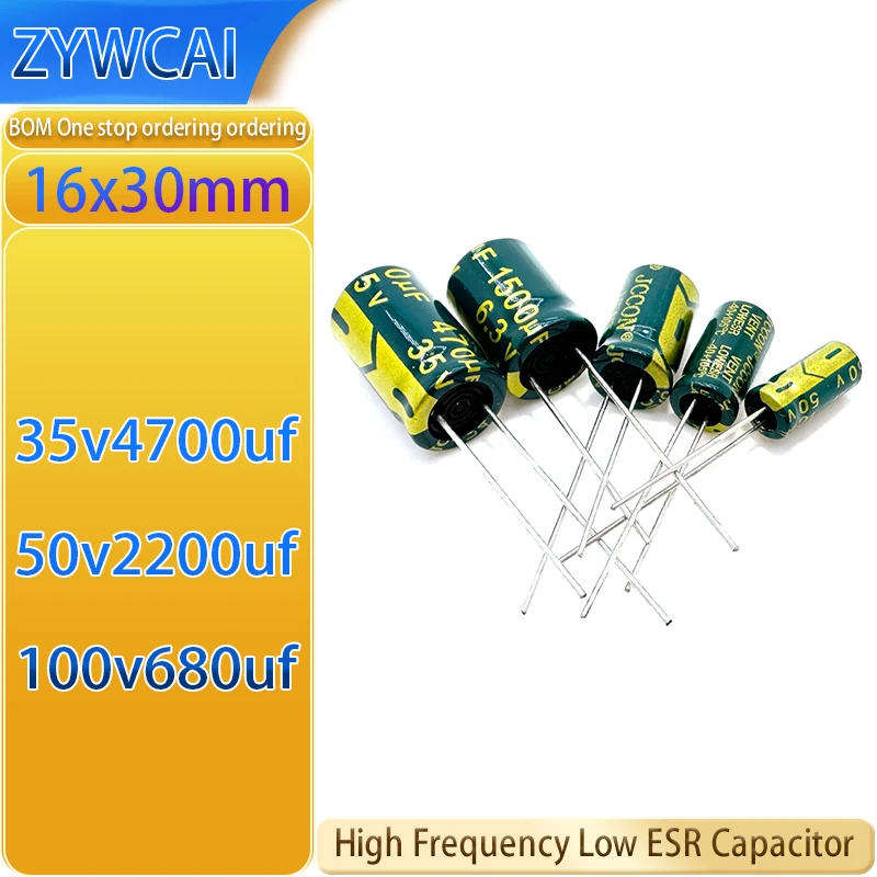 

5PCS 16x30 35v 50v 100v 680uf 4700uf 2200uf High frequency low resistance capacitor