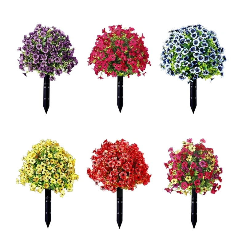 E8BD Unique Flower Lawn Spikes Ornament Perfect For Adding Color To Your Yard