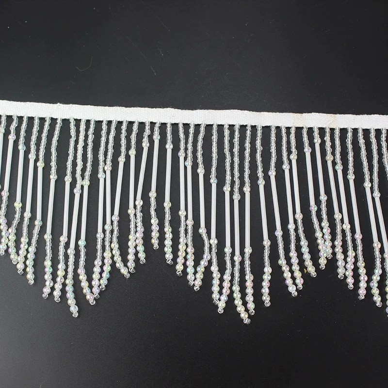 90cm Long 10cm Wide Beaded Fringe, DIY Sewing , Craft, Lampshade Bead Fringe