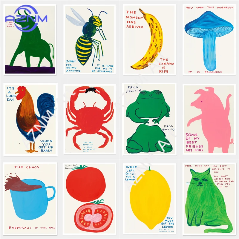 Póster Vintage colorido con estampado de leche, plátano y café, pintura en lienzo, imagen artística de pared retro de moda para decoración del hogar y sala de estar