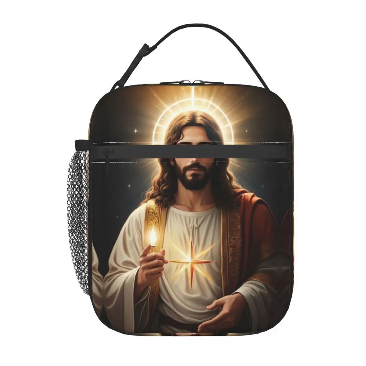 Boîtes à lunch avec croix catholique, Jésus-Christ, Faith Merch, Religieux, Christianisme, Saint Lunch Food Box, Refroidisseur thermique, Bento Box, Nouveau