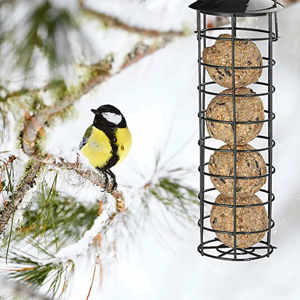 Hanging Bird Feeding Tool Garden Paddock Bird Feeder Pet Supplies Outdoor Decoration Wild Bird Seed Feeder PVC Tube Seed Feeders