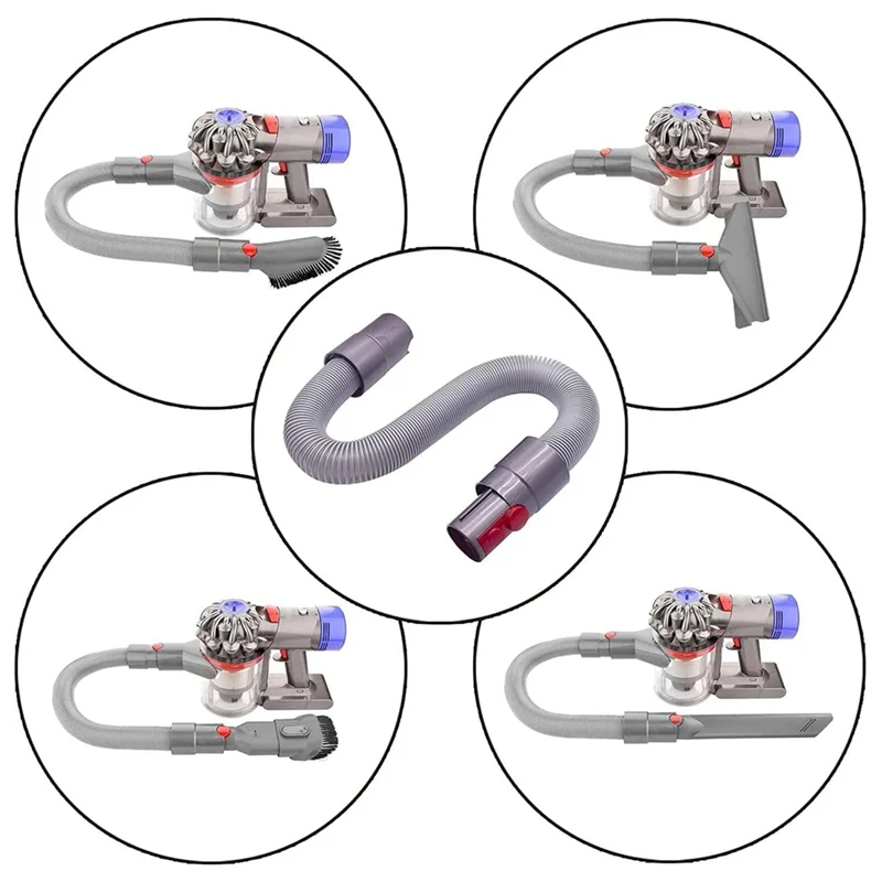 مرفق فرشاة تفريغ عالي الجودة لـ Dyson V7 V8 V10 V11 V15، أداة تنظيف فرشاة ناعمة مع خرطوم تمديد وقفل الزناد