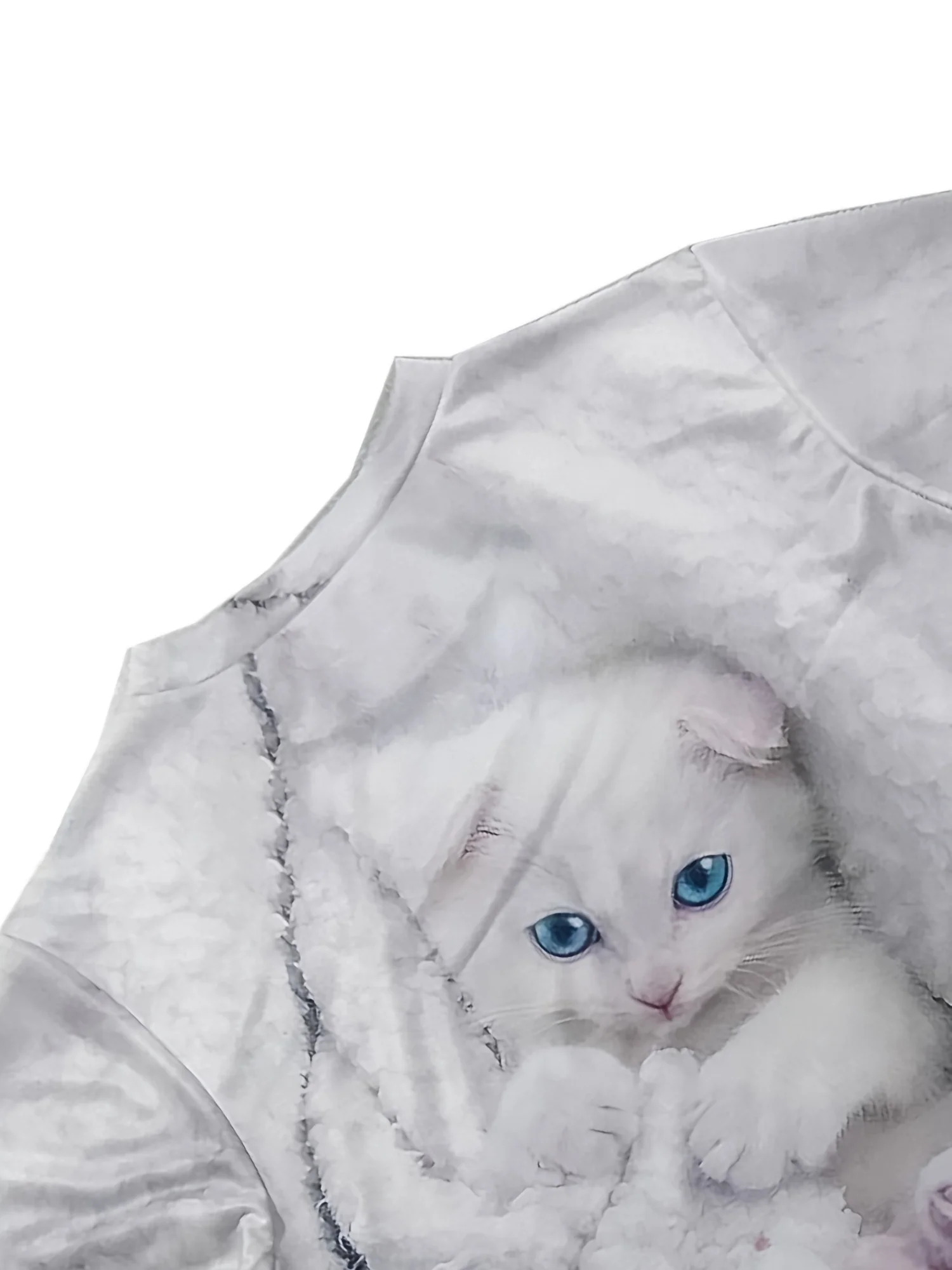 Cute Cat Sweatshirt Soft and Comfortable Long Sleeve Crew Neck Design for Casual Wear - Perfect for Ladies and Girls Wom