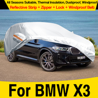 Full Car Cover SUV Outdoor Sun Shade Rain Snow Wind Protection Cover Dustproof For BMW X3 iX3 X3M 2003-2025