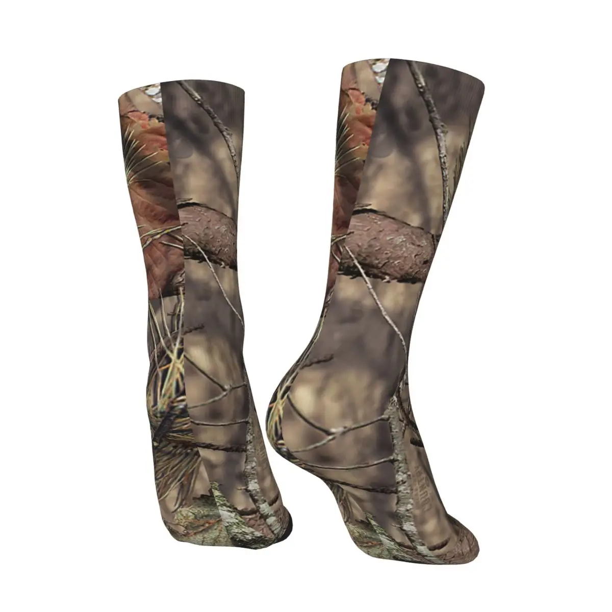 All Seasons Real Tree Camouflage Camo Pattern Socks Harajuku Crew Socks Sweat Absorbing Stockings for Men Women Valentine's Day