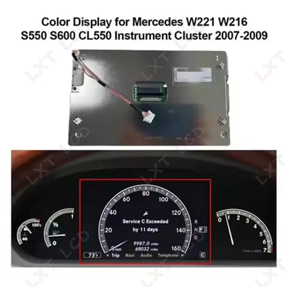 New Original LQ080Y5DG04 8.0“ LCD Screen Display For Mercedes W221 W216 S450 S550 S600 CL550 CL600 Instrument Cluster