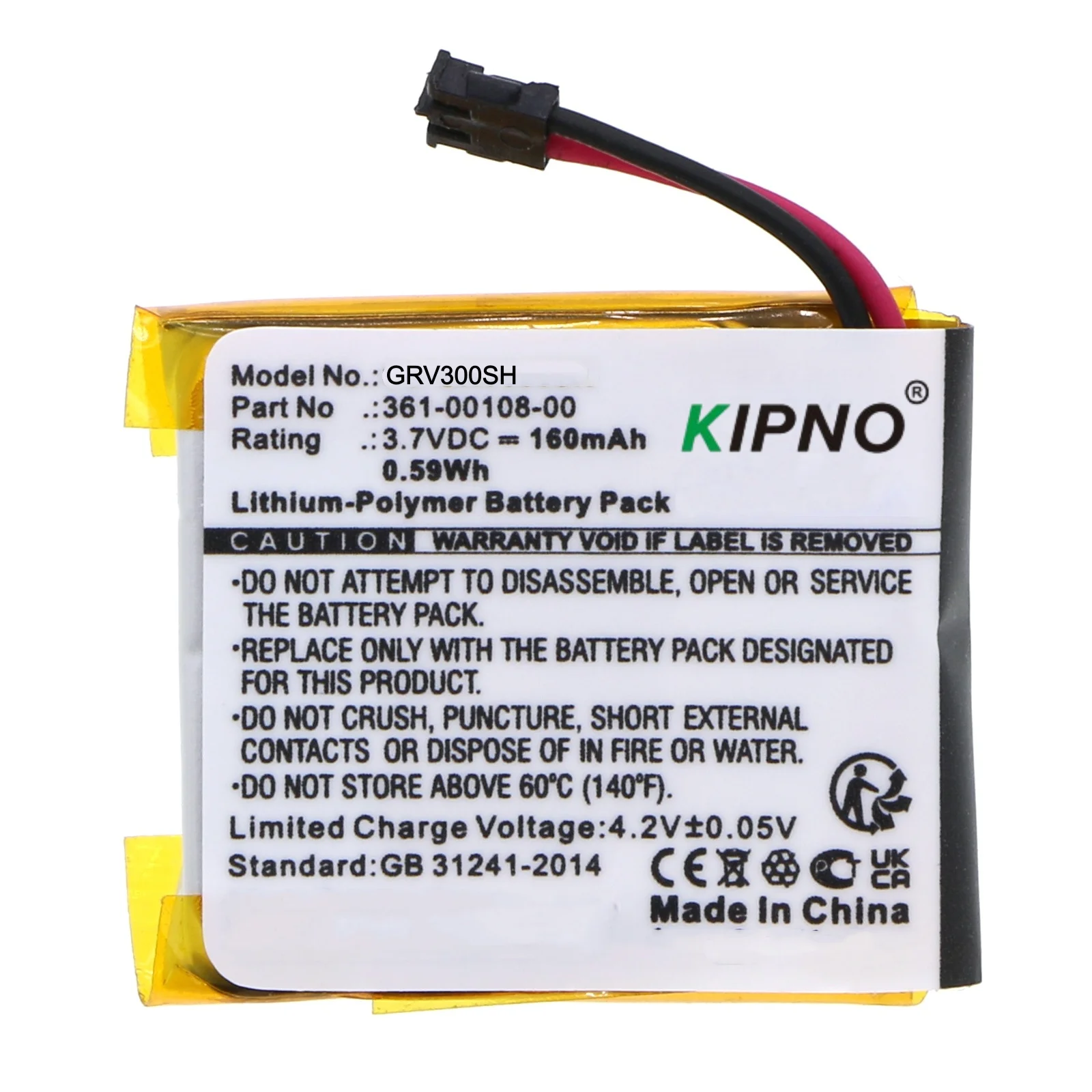 KIPNO Smartwatch Battery 361-00108-00  361-00108-01 for Garmin Vivoactive 3 Vivoactive3 Music 3.70V 160mAh