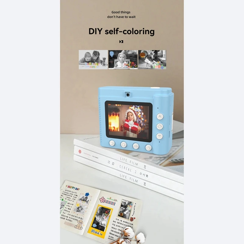 Retail P6 Children Camera Instant Print 1080P Video Camera 2.8Inch Display With Memory Card