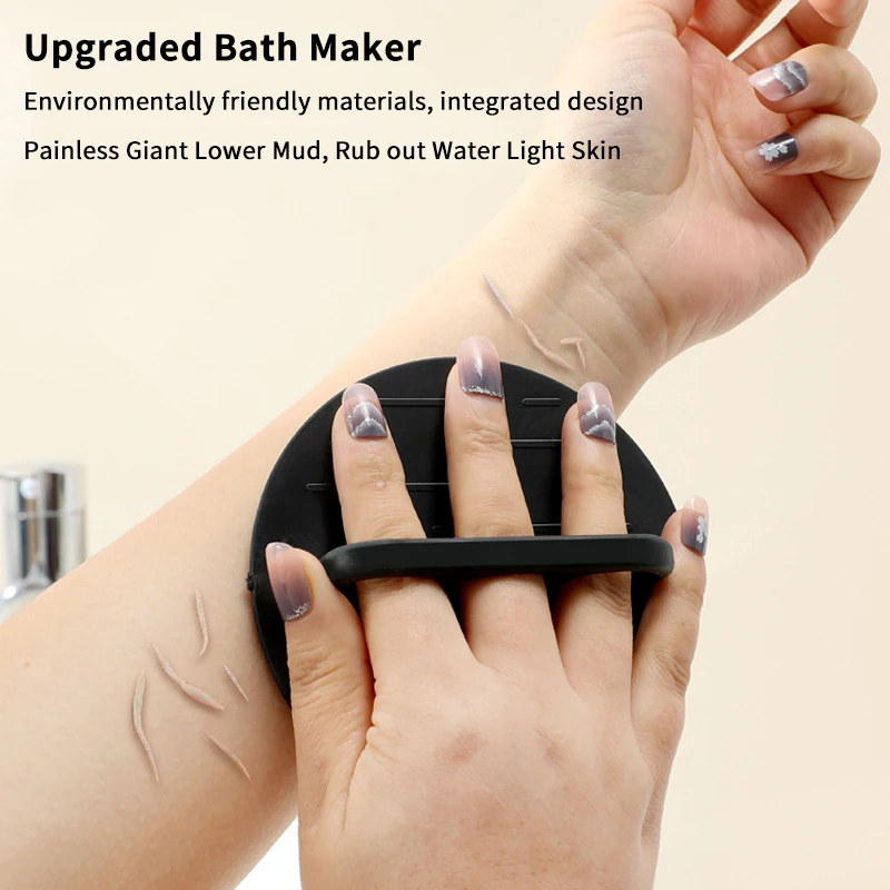 

Black Rubber Painless Scrub Bath Round Bath Supplies Household Bath Strong Rub Back Ash Rub Mud Exfoliating Brush