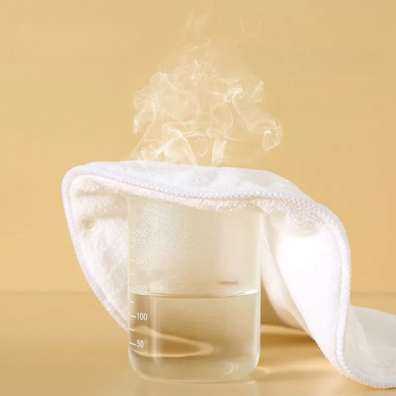 Wiederverwendbares, sanftes Handtuch für heiße Kompresse, hängendes Ohr, weich, hautfreundlich, Dampfheizung, heiße Kompresse, Gesichtstuch, nasse Kompresse, Gesichtstuch