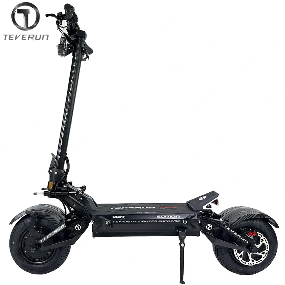 Teverun-patinete eléctrico Fighter 7260R, 72V, 60Ah, potencia máxima de 2024 W, Motor versión por aplicación con GPS, función PKE, novedad de 10000