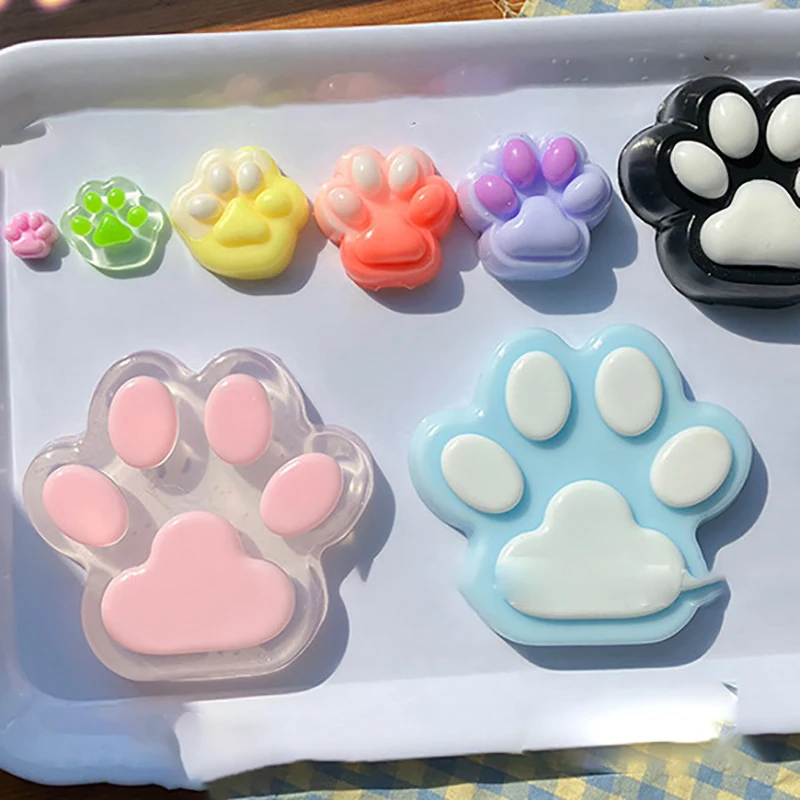 Soft Sticky Squeeze Cat Paw Toys Stress Relief  Relax Toys Giant Paw Squeeze Pinching And Decompressing Toy Party Favors Gifts