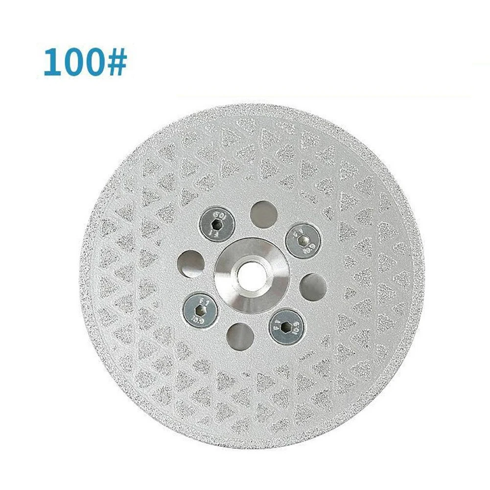 أداة السلطة قرص الطحن الماس + الصلب 100 مللي متر أسطوانة تقطيع مزدوجة الوجهين للرخام الجرانيت السيراميك قرص الطحن M10