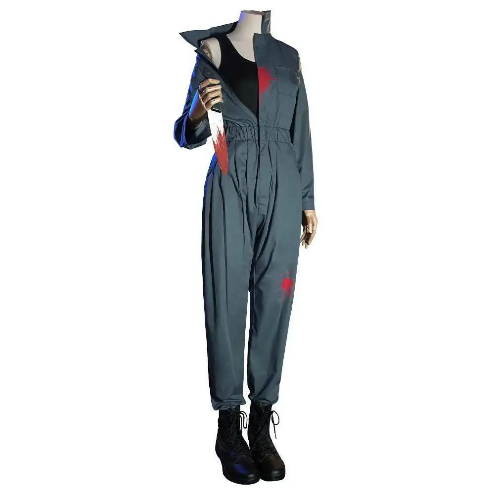 Horror Movie For Women MichaelMyers Cosplay Women's Grey Overalls Jumpsuit for Female Clothes for Halloween