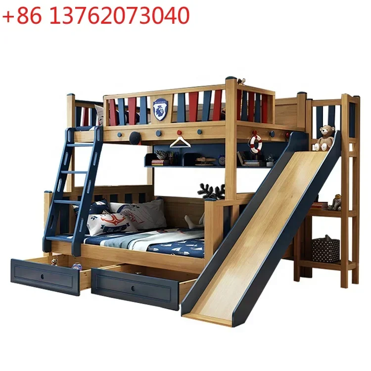 Children Bunk Bed With Slide Bedroom Furniture Bed Set Bunk Bed
