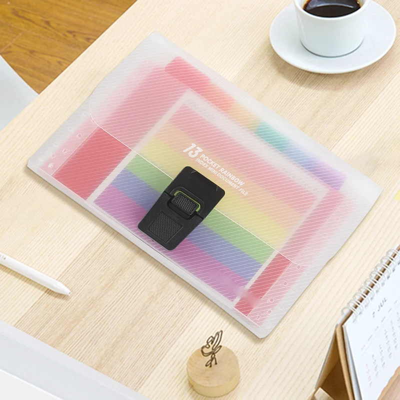 13 Pocket Folder Office Expanding File Colorful Organizer Document