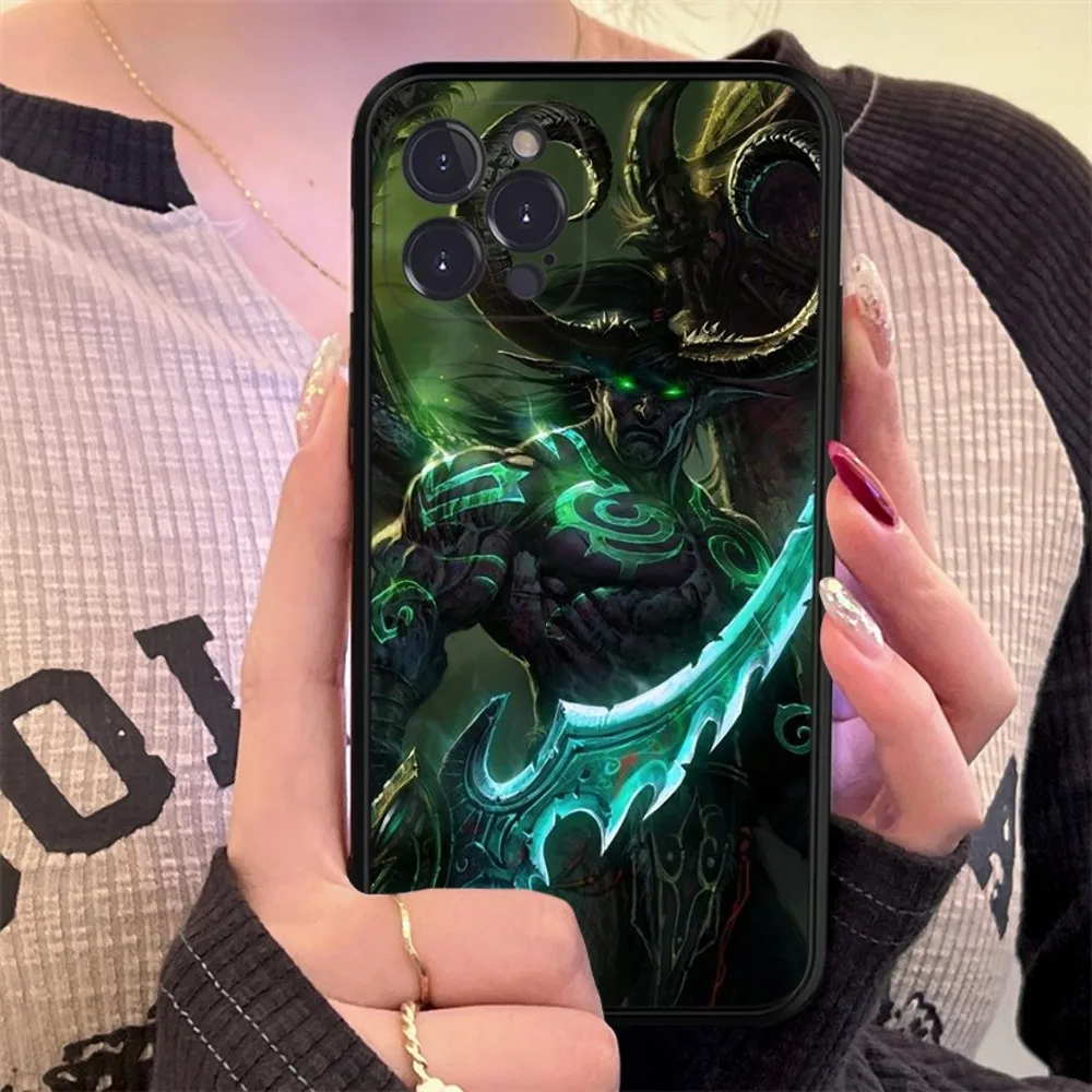 World of Warcraft Mousepad Silicone Soft for iphone 15 14 13 12 11 Pro Mini XS MAX 8 7 6 Plus X XS XR Cover