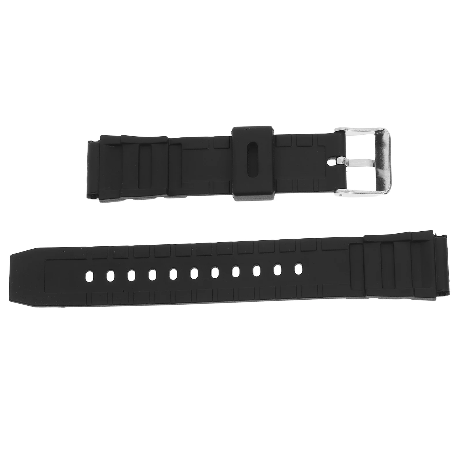 

Waterproof Silicone Watch Band Durable 18mm Watch Strap Watch Wristband for Replacement (Black) silicone watch bands