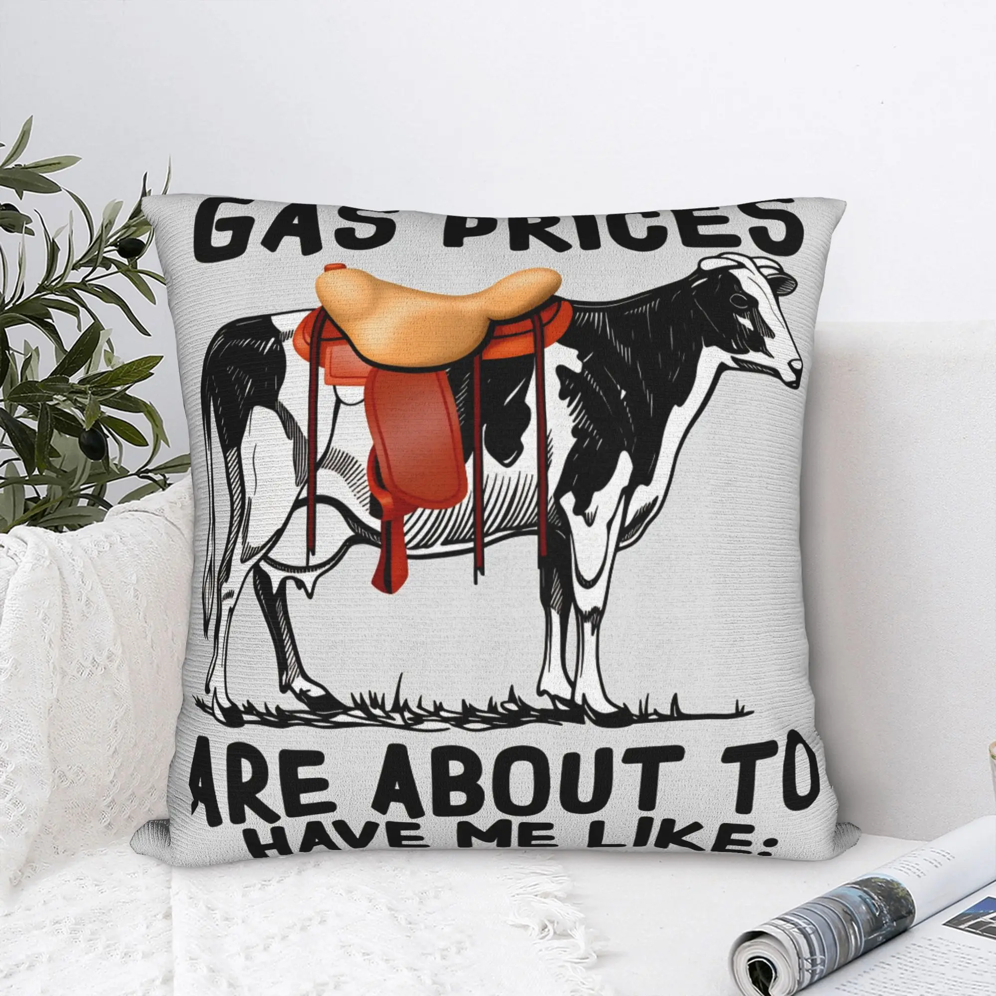 Gas Prices Got Me Like Pillow Case  Comfy Pillow Cover Cute Funny Pillowcases For Living Room Chair