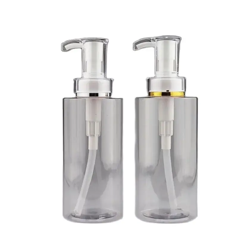 12pcs Clear Plastic Lotion Pump Bottles Empty Flat Shoulder PET 500ML Portable Cosmetic Refillable Containers Shampoo Bottle