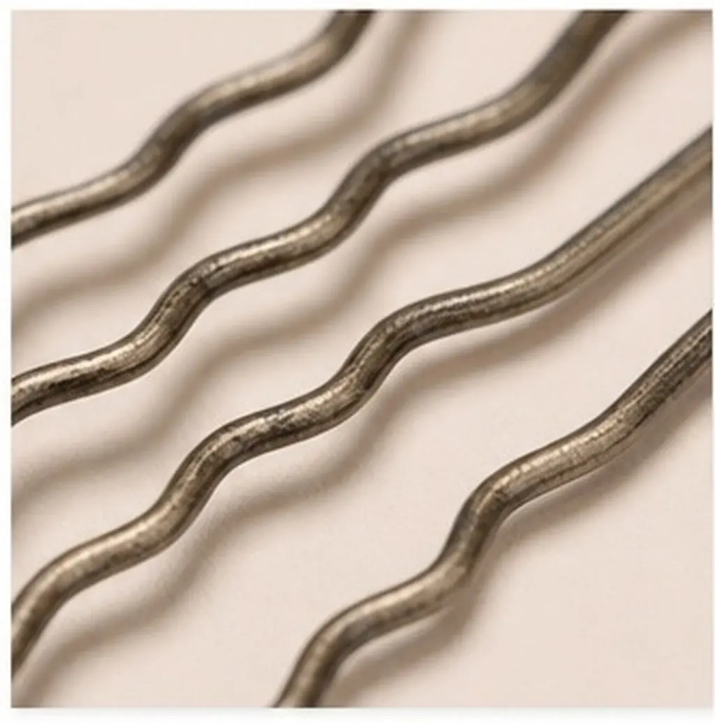 10pcs Wavy U-Shaped Metal Hair Clips for Women – Vintage Non-Slip Hairpins with Secure Hold, Decorative Headpiece
