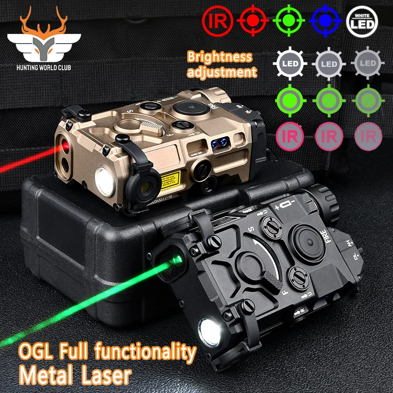 

Eotec OGL Tactical All Metal Red Dot Green Blue IR Sight Indicator Pointer PEQ15 Fit 20mm Rail Airsoft Flashlight Hunting Laser