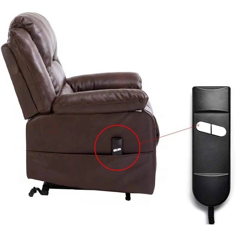 Lift Chair Remote Replacement, 5 Pin 2 Button Power Recliner Remote Replacement Parts for Okin Limoss Pride - ElbowJAS