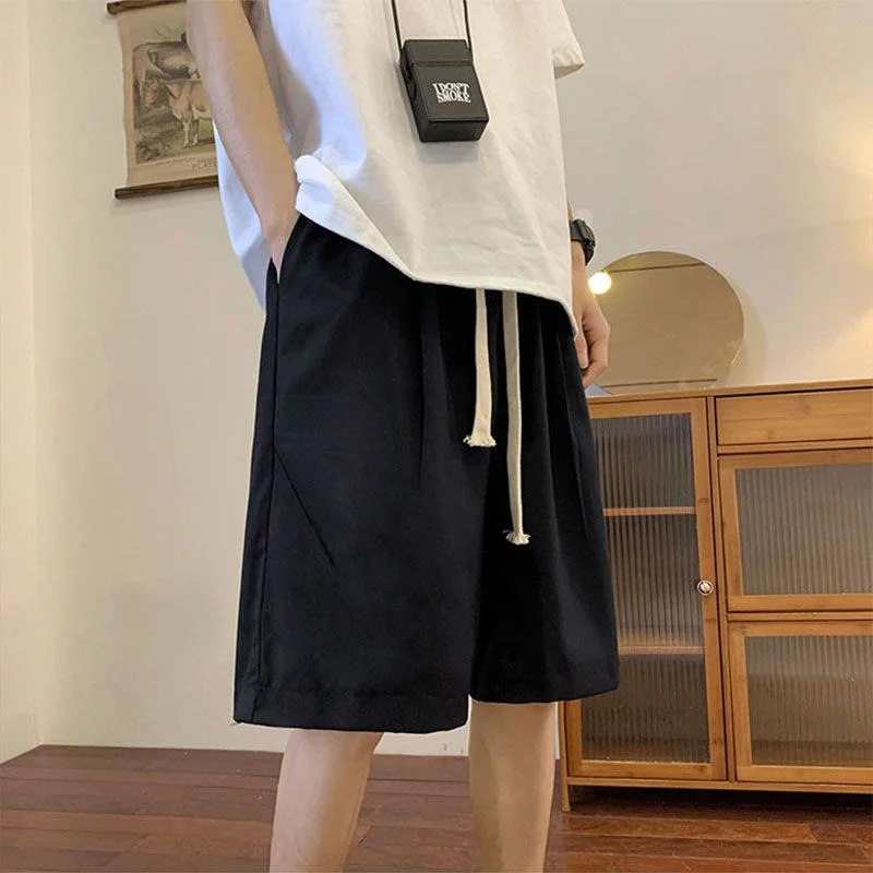 

Men's Loose Casual Shorts Summer Streetwear Cityboy Style Straight Sports Knee-length Shorts