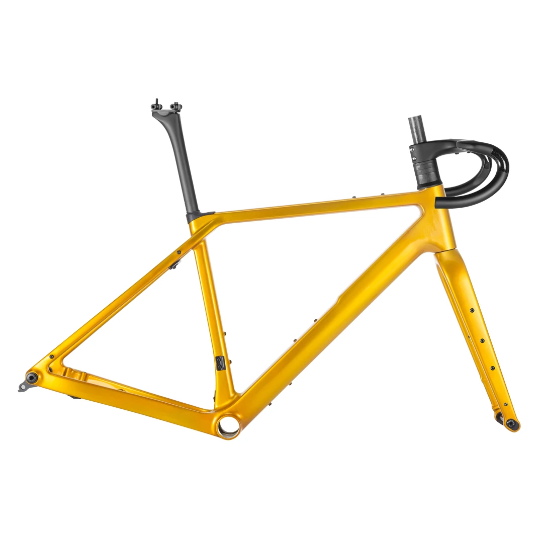 

Высокопрочная карбоновая рама для гравийного велосипеда Spcycle T47 BB UDH Hanger Race Gravel Frameset со встроенным рулем