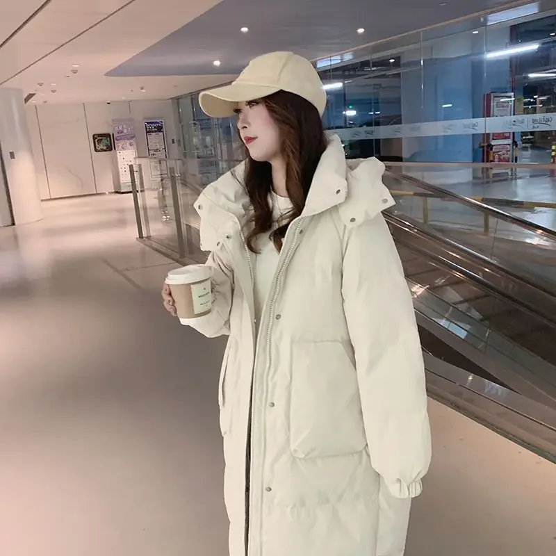 Oversize Bread Coat Down Cotton-padded Coat Women\'s Winter Coat Long Thick Cotton-padded Jacket 2023 New Trend  Women\'s Clothing