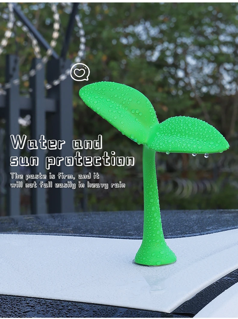 Auto Ornamente 3D Auto Dach Dekoration Aufkleber Sojasprossen Sämlinge Blume Knospe Tentakel Ornament Außen Dekorative Zubehör – Detail 4