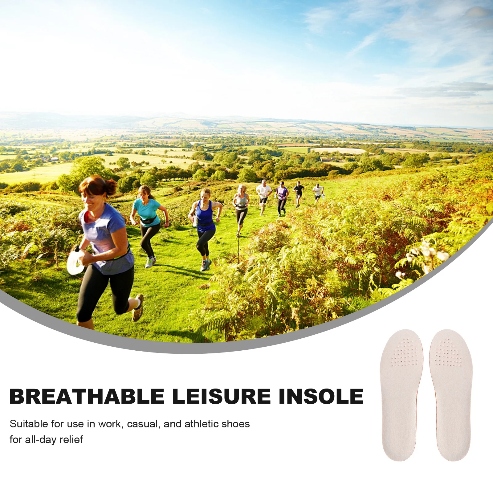 

Can Be Cut Increase Sports Pad Insole Cushioned Height Breathable Shoes Insoles