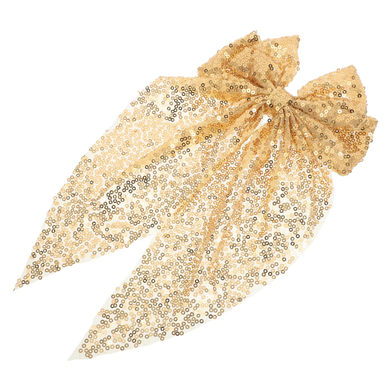 

2pcs Golden Bowknot Hairpin Sequin Bow for Women Oversized Bows Hair Accessories Valentine Day Glitter Hair Bows