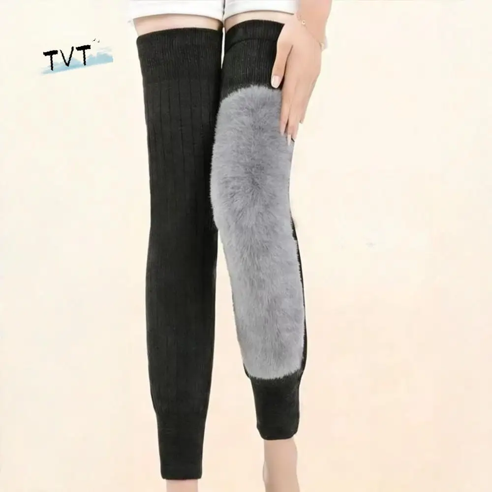 

Cold-proof Warm Knee Pads with Straps Windproof Soft Thermal Leg Warmers Wraps Leg Elastic Winter Knee Cover Sport Accessories