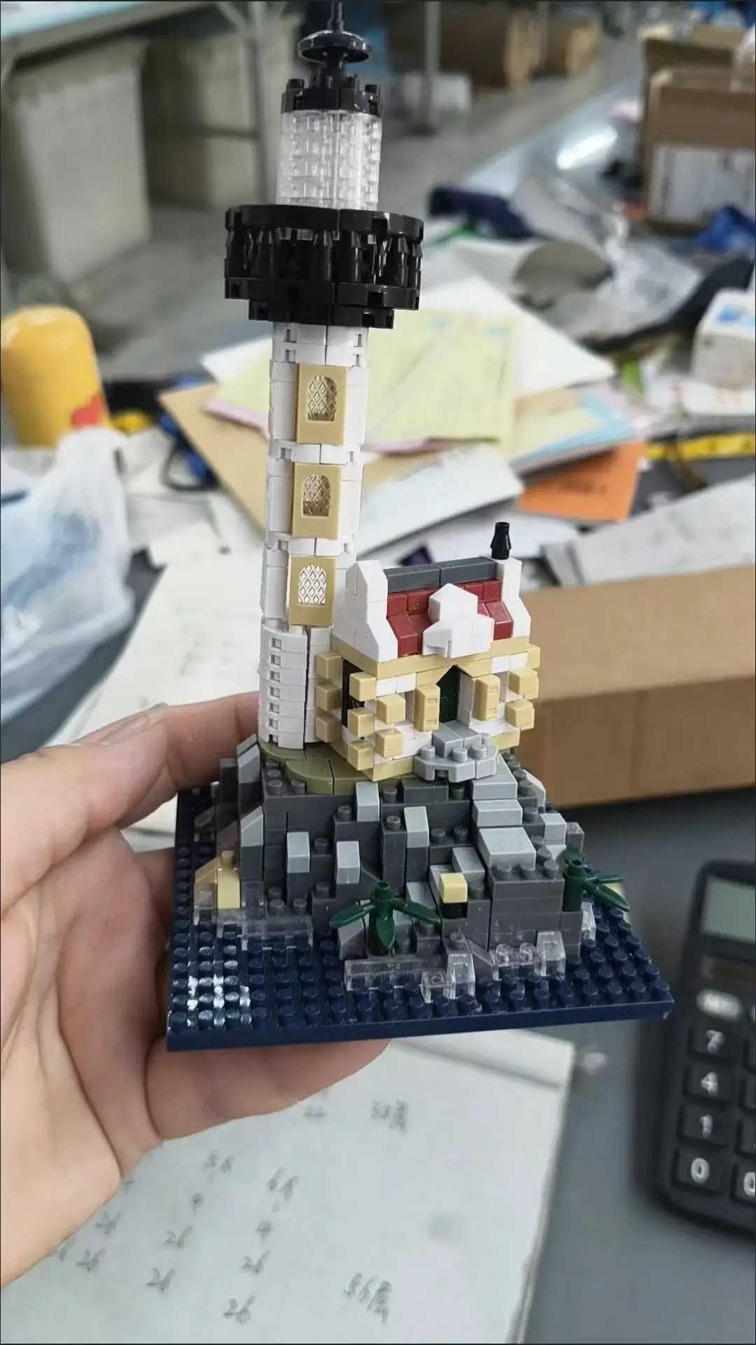 Blocs de construction de phare de Cape pour garçon éducatif, modèle de scène de rue, jouets d'ornement à assembler de bureau