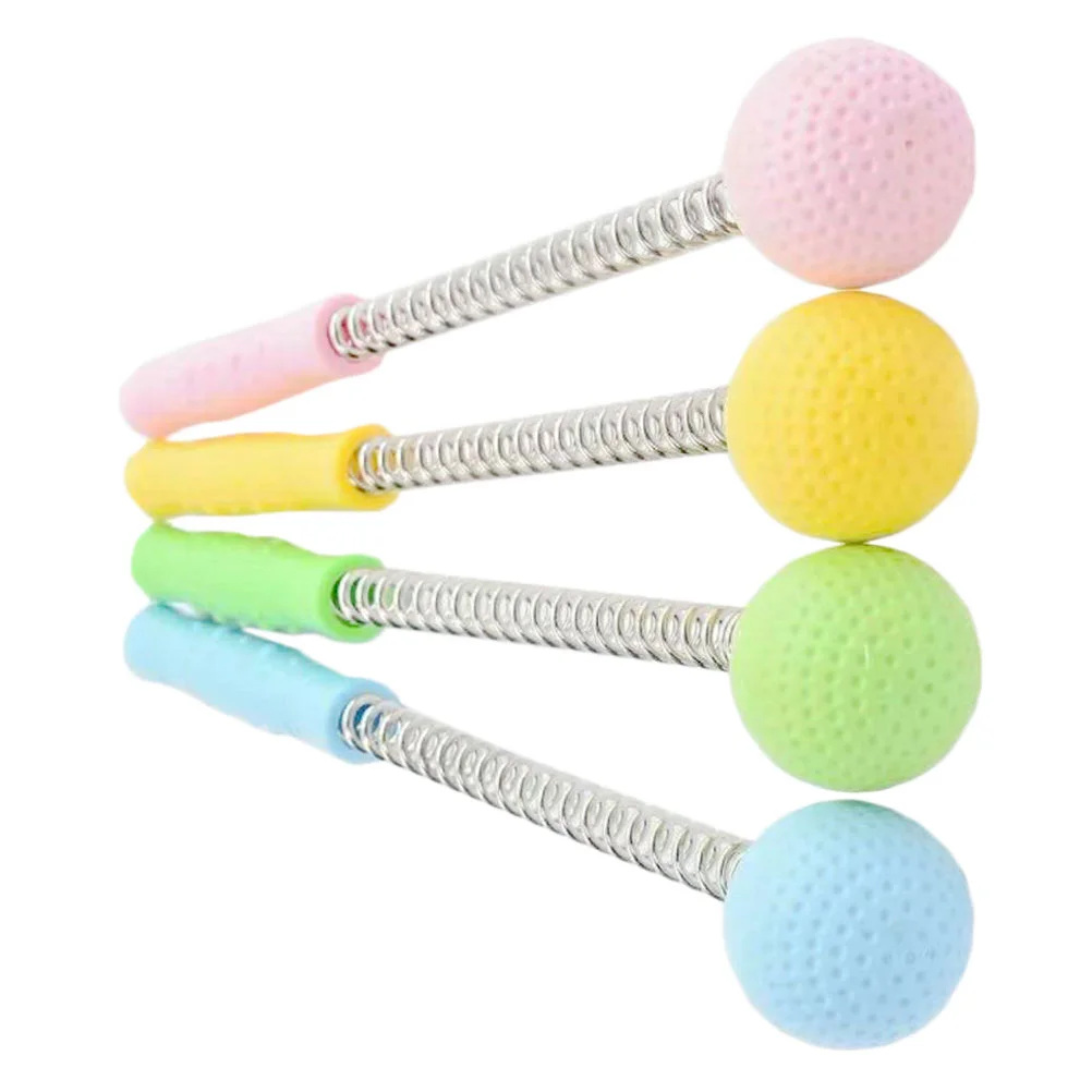 4 Pcs Massage Ball Silicone Hammer Neck Massager Therapy Stress Relax Rod Muscle Elder