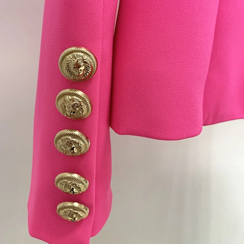 เสื้อสูททรงสลิมปุ่มหัวสิงโตโลหะทันสมัย