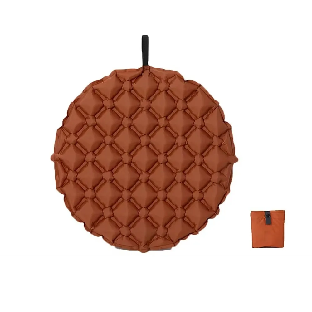 

Round Portable Inflatable Seat Cushion Waterproof Quick Inflate Air Sitting Pad Soft Pad Anti-Moisture Camping Chair Mat Travel