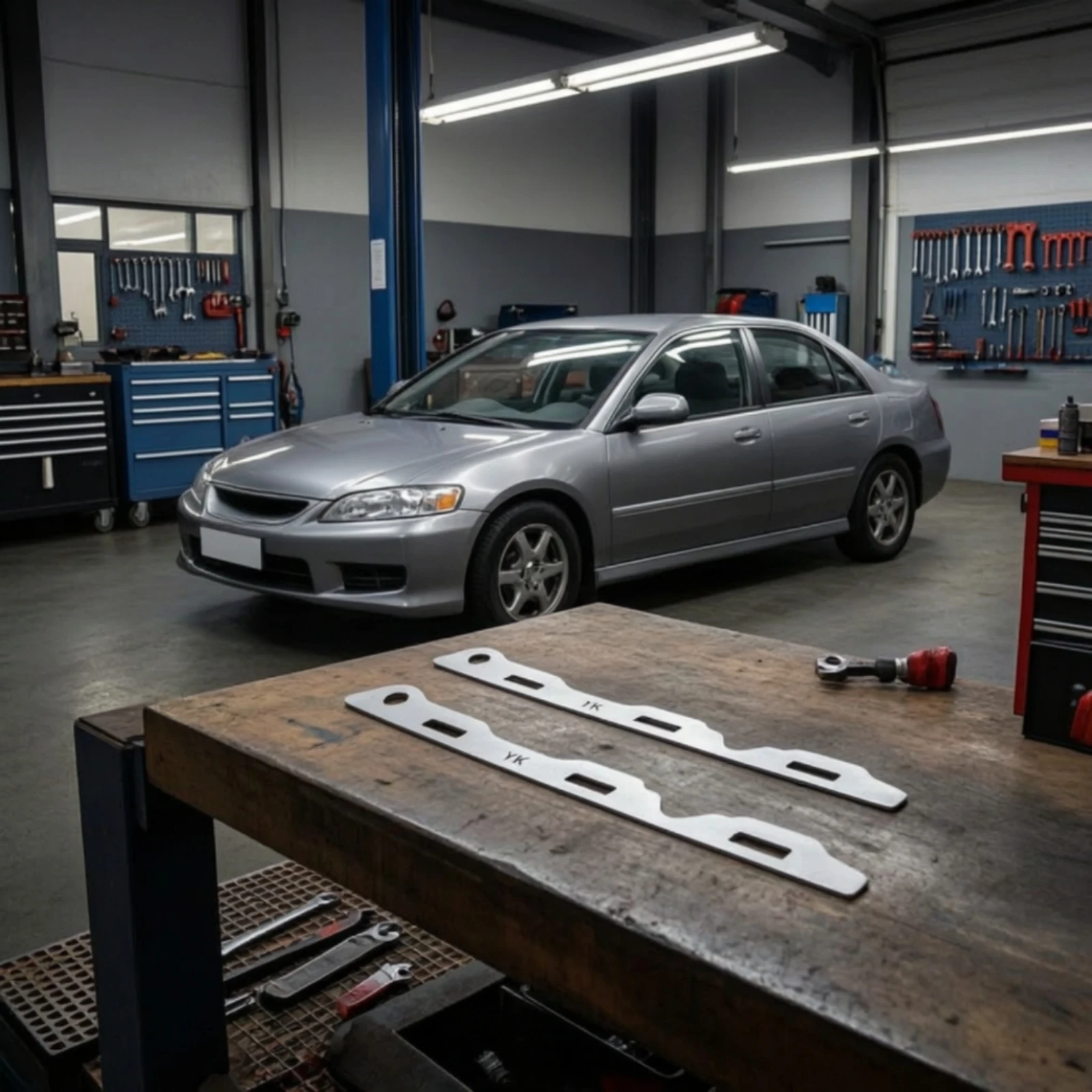 Front Bumper Bracket Set Bolt-on Front Bumper Support Bracket Brackets Slotted Hardware Compatible for Bodywork
