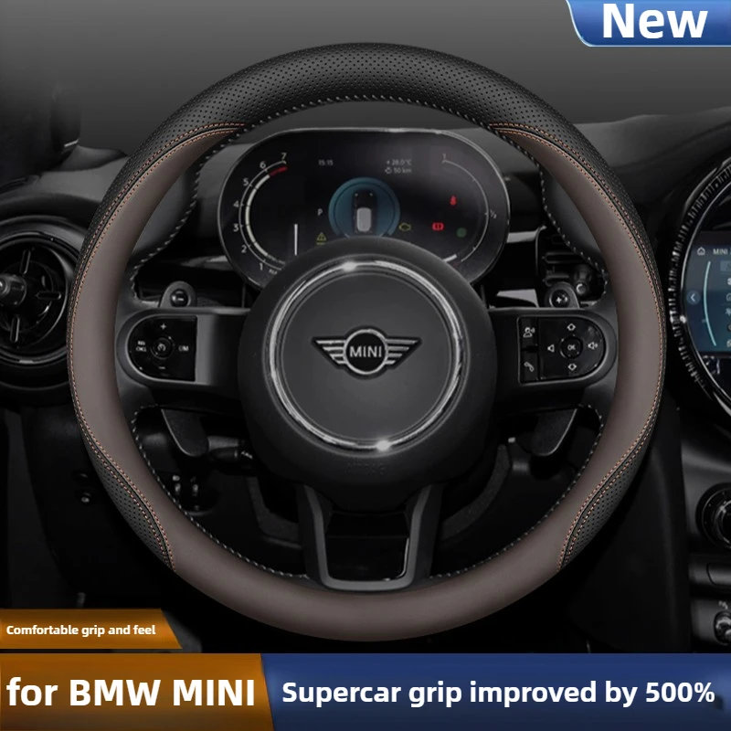 

Leather Car Steering Wheel Cover for BMW Mini GT 164 R50 R56 R53 R55 F60 F54 R60 Countryman Cooper U25 Accessories
