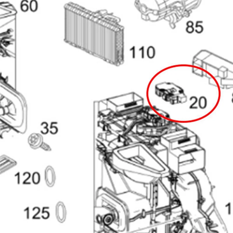 

Durable-Car HVAC Air Door Actuator A/C Servo Motor Evaporator Motor For Mercedes-Benz V Class Vito W447 W448 2016-2023