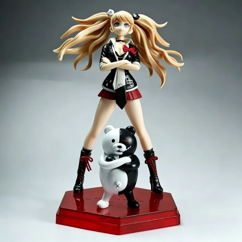 

Trendy toys figures ornaments 18cm Enoshima Shield PVC with Monokuma Sexy beautiful girl game anime Surrounding gift toys Doll