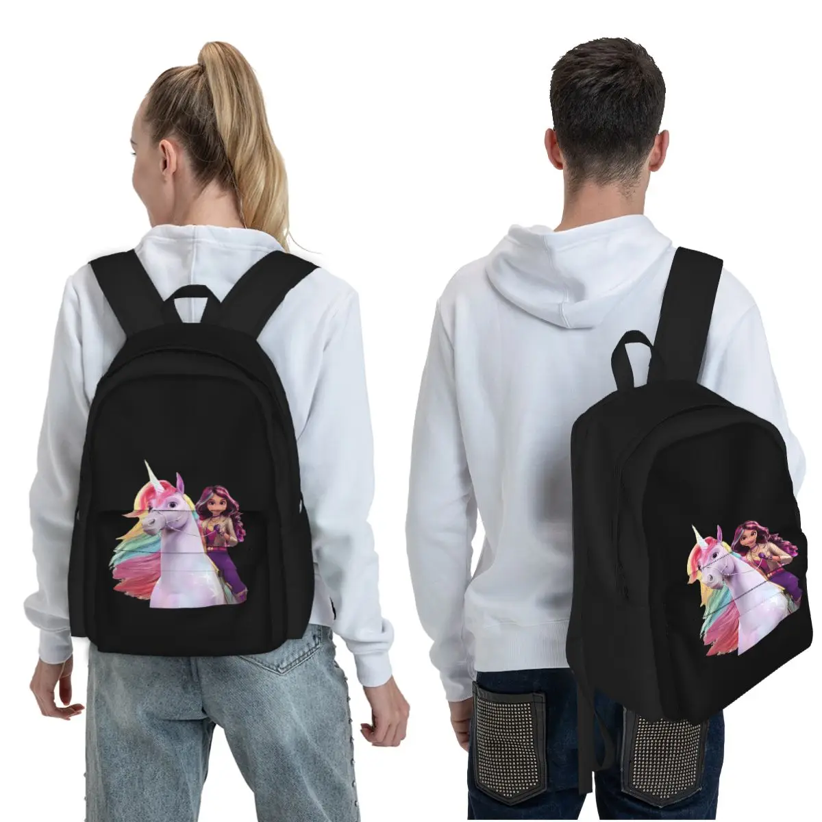 Unicorn Academy Sophia Wildstar Student Backpack School Bag Hiking Travel Daypack for Boys Girls Fashion Bookbag Shoulder Bags