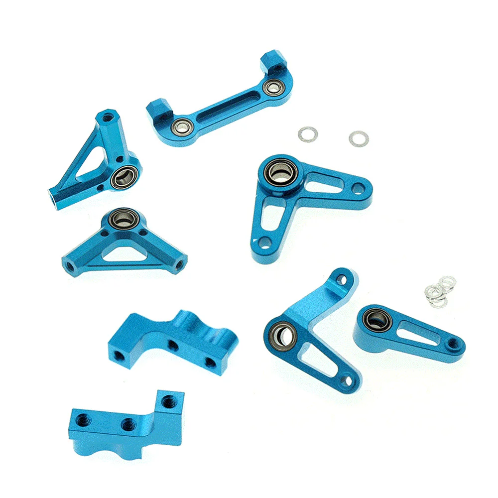 

Metal Upgrade Parts Kit Steering Arm Components Servo Mount Set for Tamiya TD4 1/10 RC Car Accessories