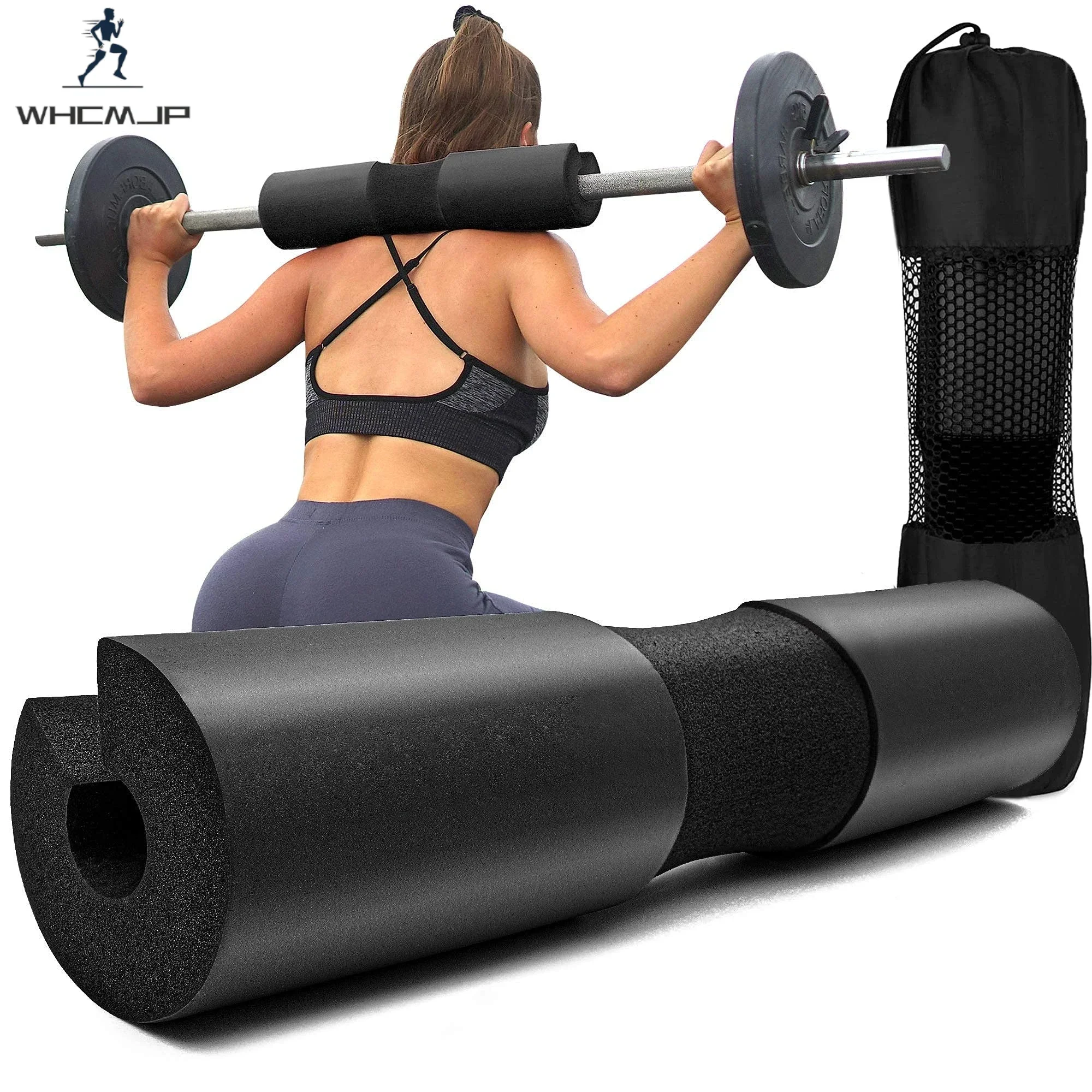 

Barbell Squat Pad for Squats, Lunges and Hip Thrusts - Foam Sponge Pad for Bars - Relief to Neck and Shoulders While Training