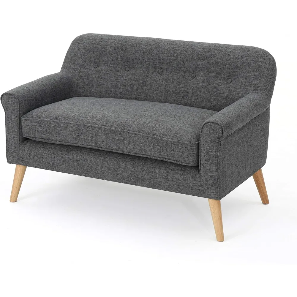 

Современный двухместный диван Mariah Mid-Century, серый
